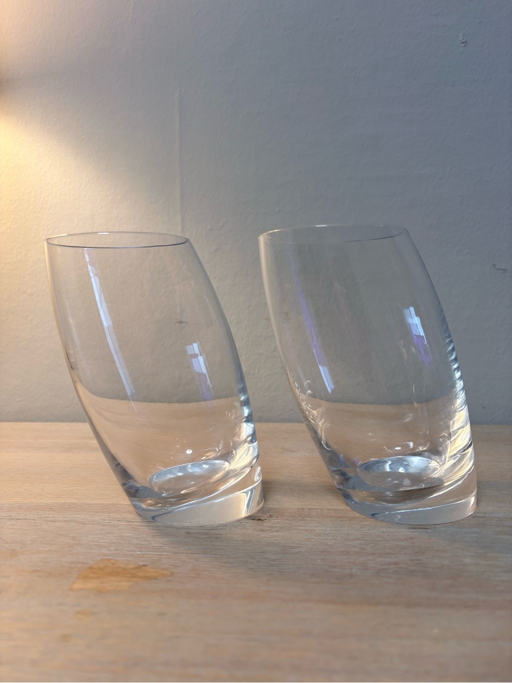Set of 2 Nambe “Tilt” Highball Glasses